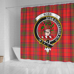 Ross Tartan Crest Shower Curtain