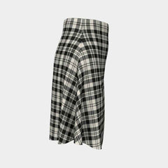 Scott Black & White Ancient Tartan Flared Skirt