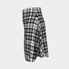 Scott Black & White Modern Tartan Flared Skirt