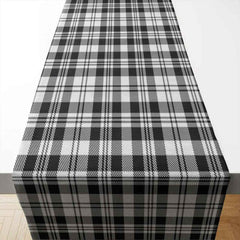 Scott Black & White Modern Tartan Table Runner - Cotton table runner