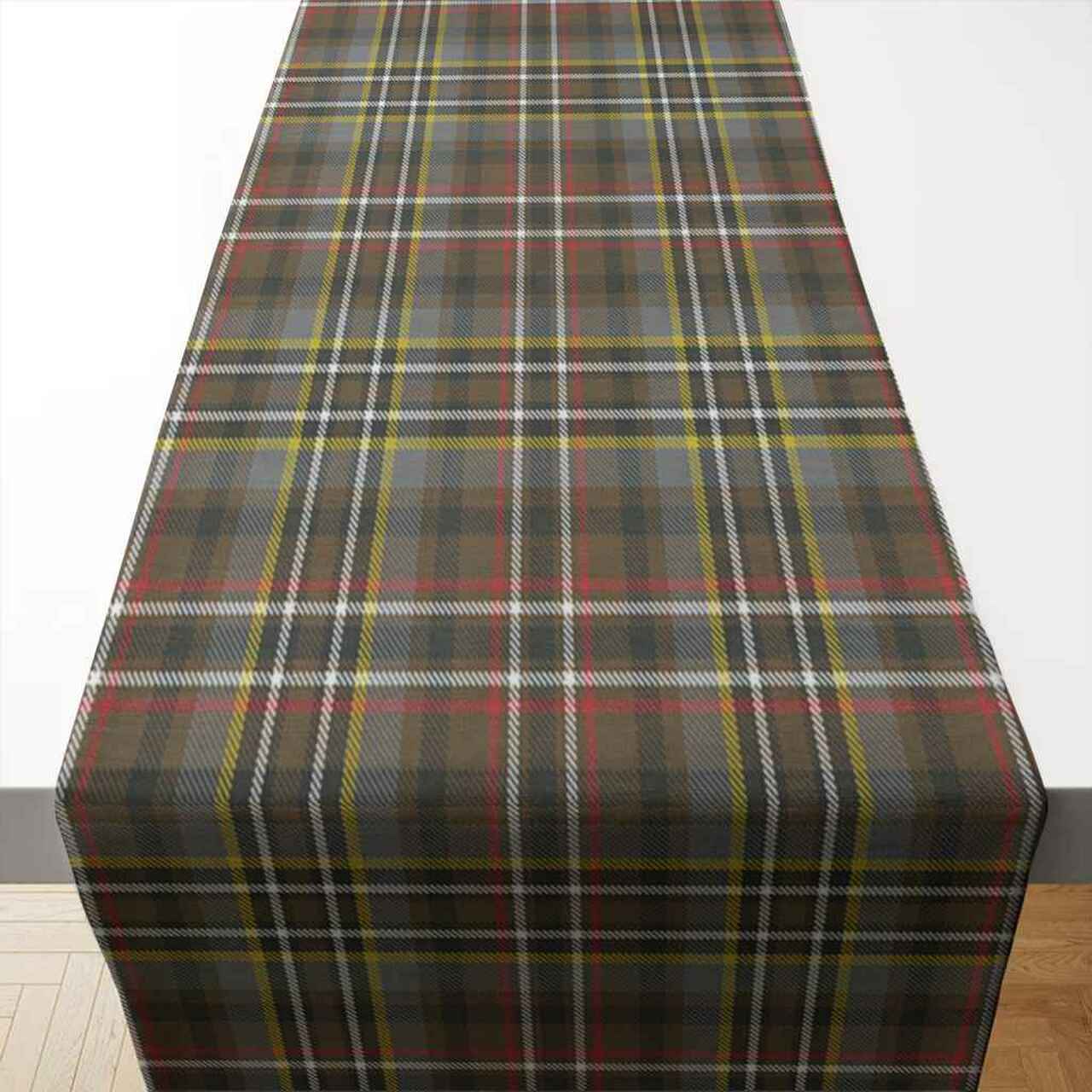 Scott Green Weathered Tartan Table Runner - Cotton table runner