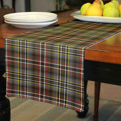 Scott Green Weathered Tartan Table Runner - Cotton table runner