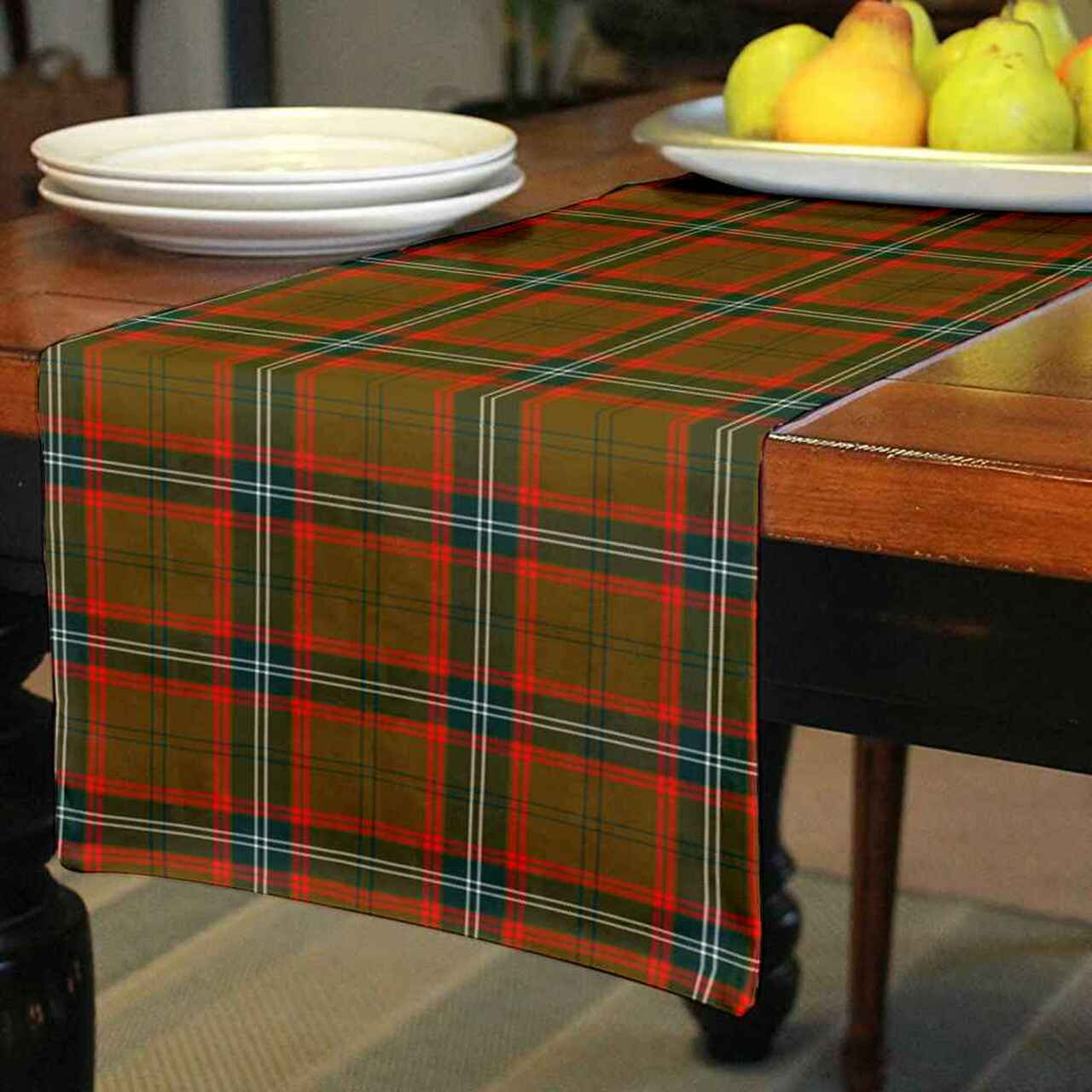 Seton Hunting Modern Tartan Table Runner - Cotton table runner