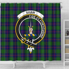 Shaw (of Tordarroch) Tartan Crest Shower Curtain