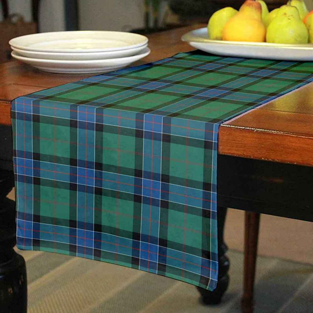 Sinclair Hunting Ancient Tartan Table Runner - Cotton table runner