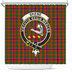 Skene Tartan Crest Shower Curtain