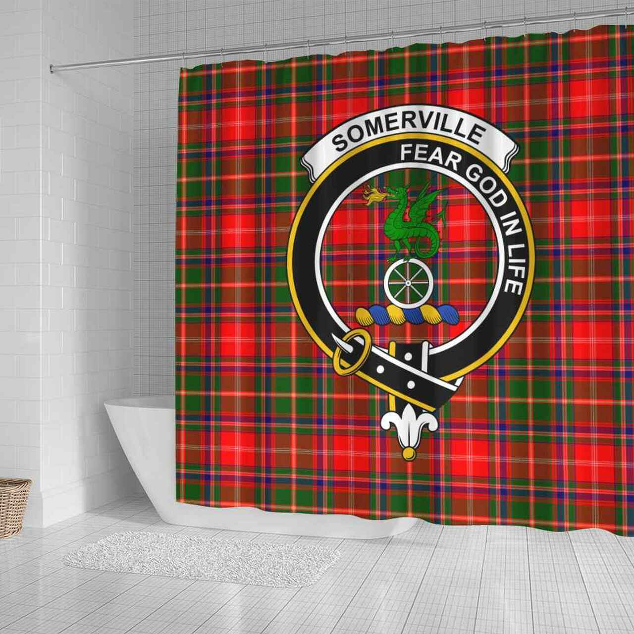 Somerville Tartan Crest Shower Curtain