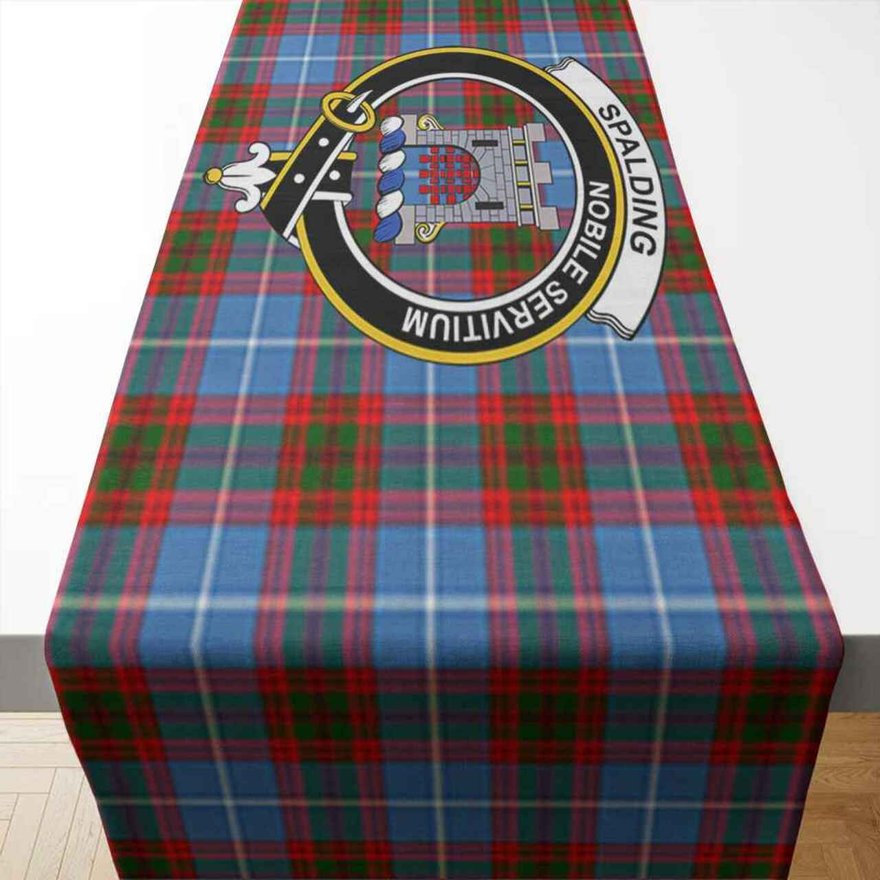 Spalding Tartan Crest Table Runner - Cotton table runner