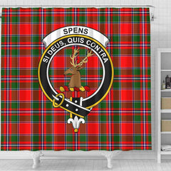 Spens (or Spence) Tartan Crest Shower Curtain