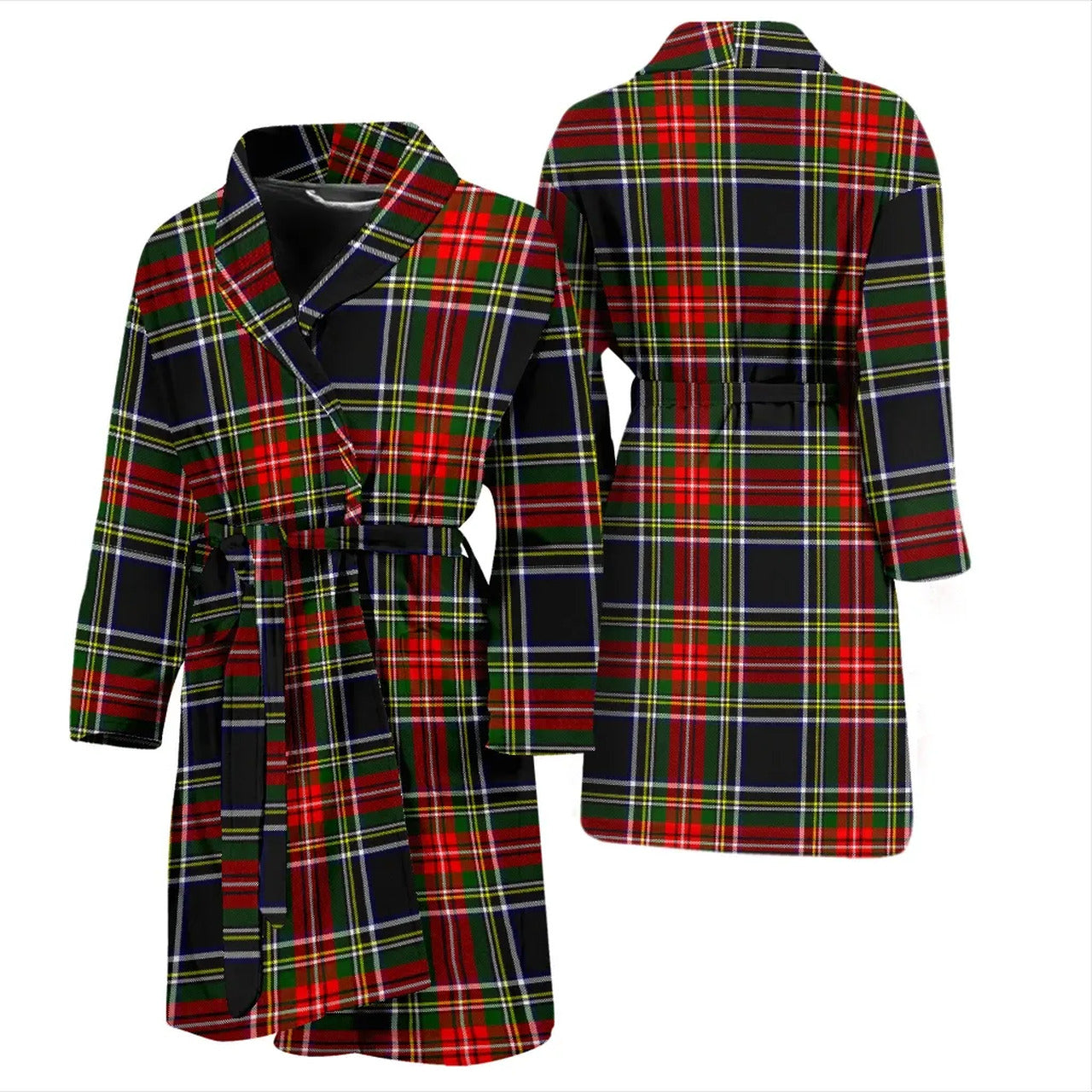 Stewart Black Tartan Bathrobe