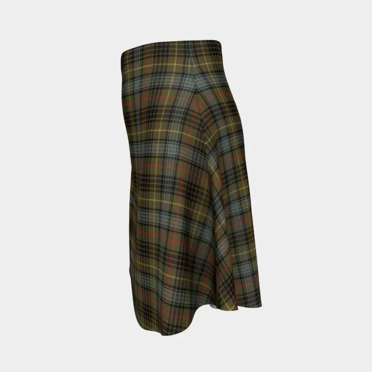 Stewart Hunting Weathered Tartan Flared Skirt