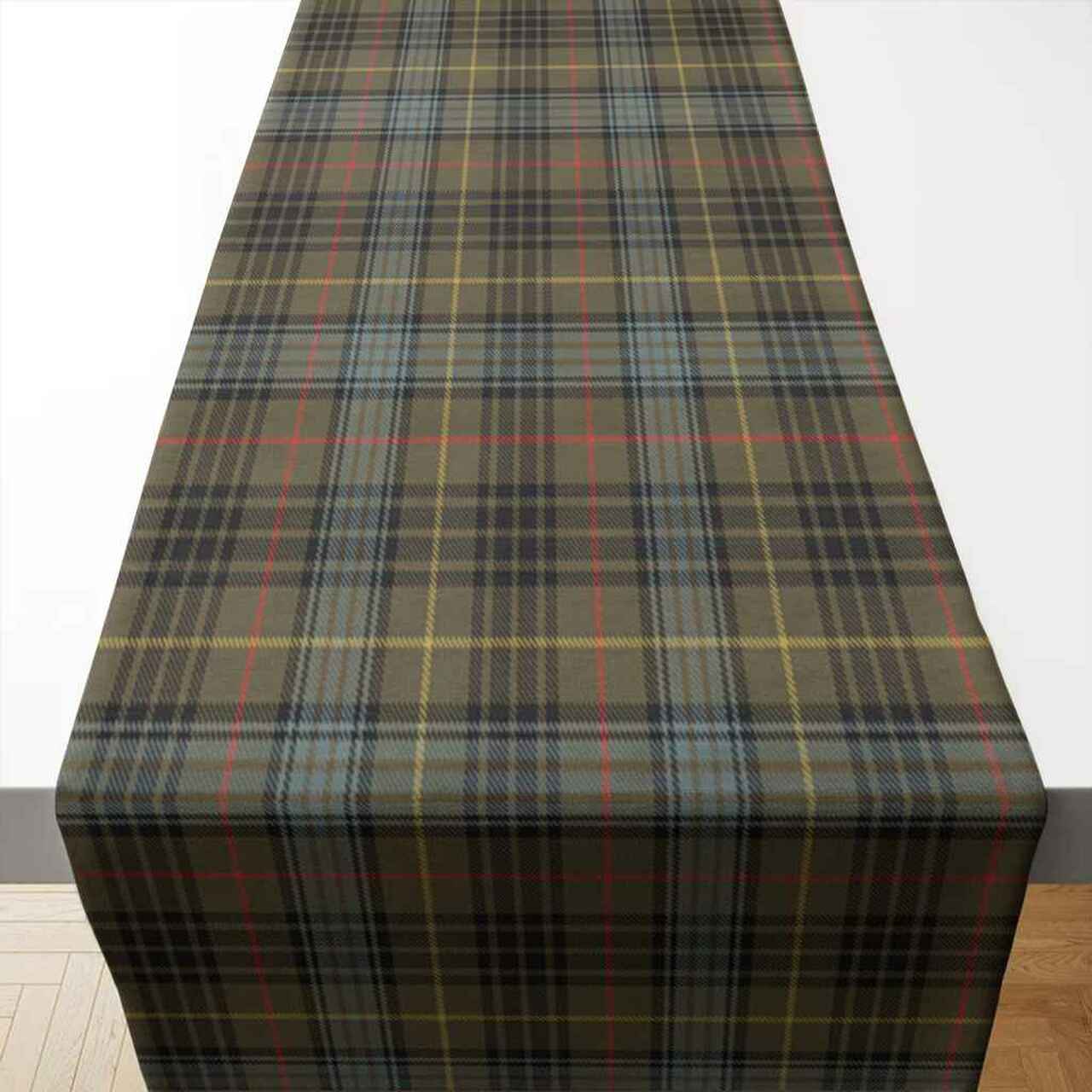 Stewart Hunting Weathered Tartan Table Runner - Cotton table runner