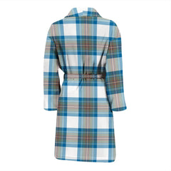 Stewart Muted Blue Tartan Bathrobe