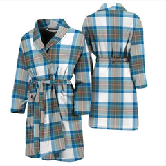 Stewart Muted Blue Tartan Bathrobe