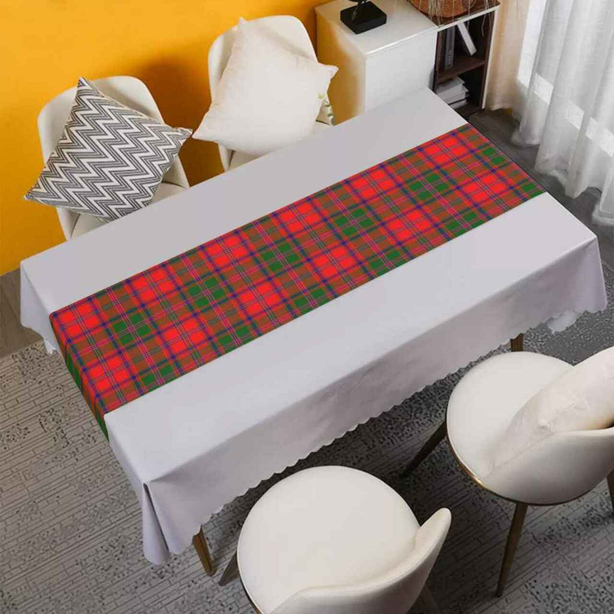 Stewart of Appin Modern Tartan Table Runner - Cotton table runner