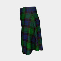 Stewart Old Modern Tartan Flared Skirt