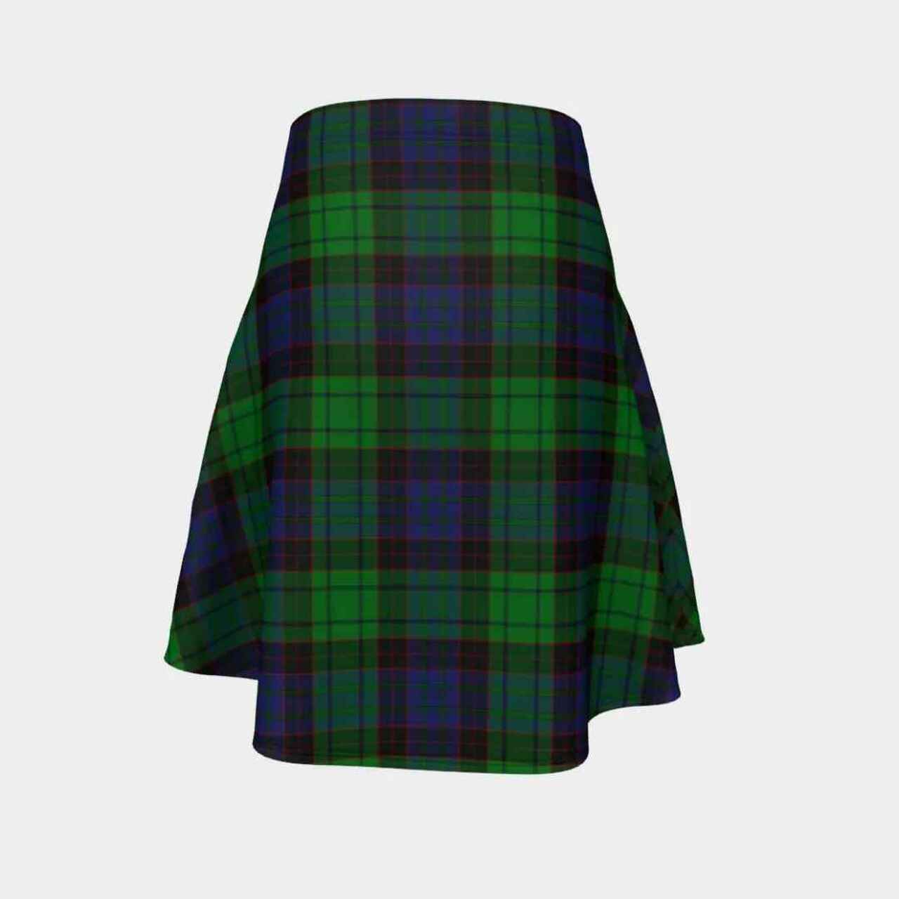 Stewart Old Modern Tartan Flared Skirt