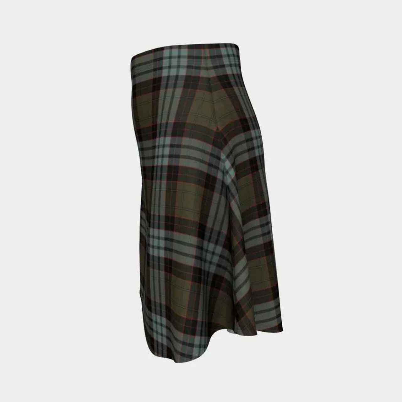 Stewart Old Weathered Tartan Flared Skirt