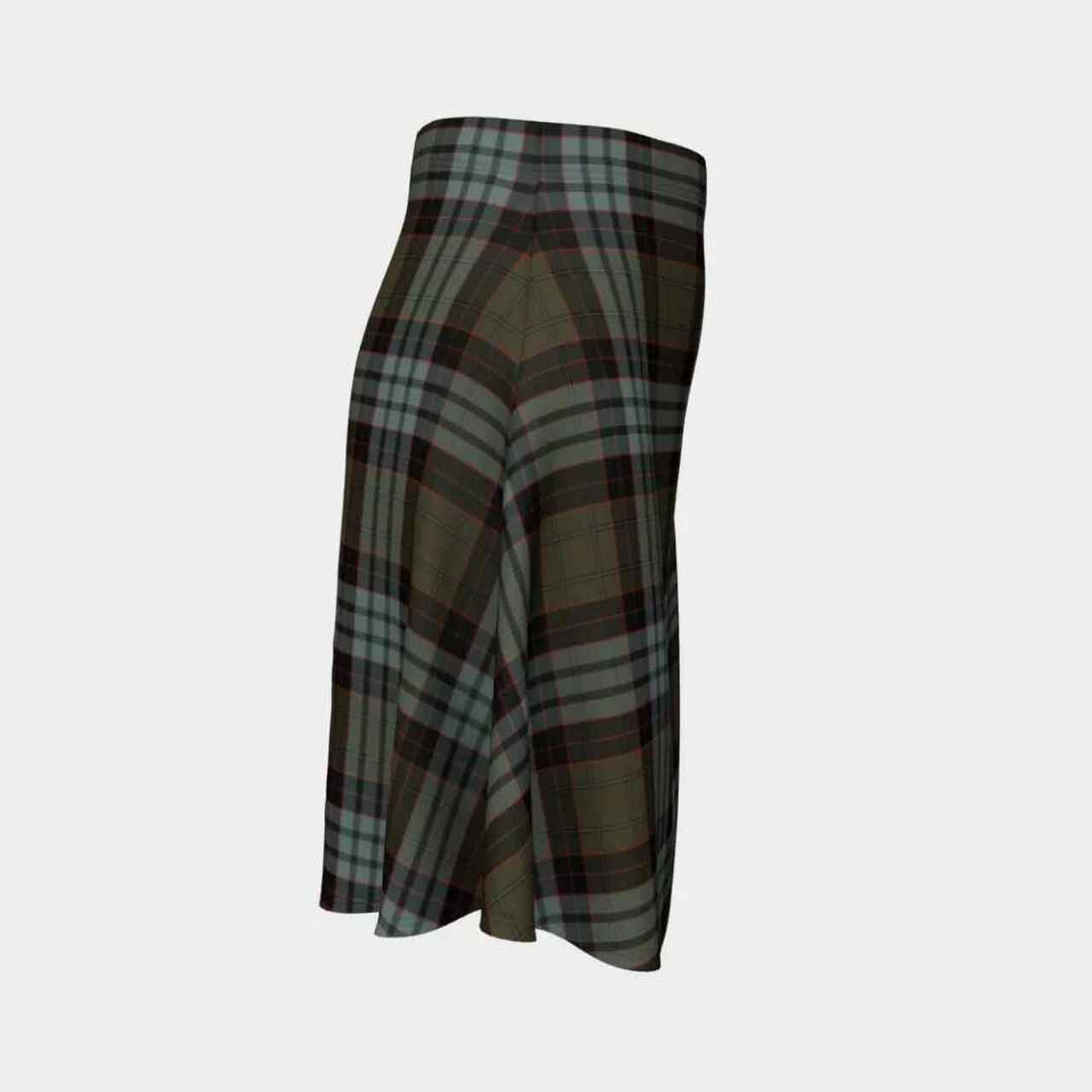 Stewart Old Weathered Tartan Flared Skirt