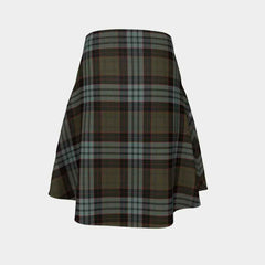 Stewart Old Weathered Tartan Flared Skirt