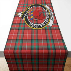 Stewart (Stuart) of Bute Tartan Crest Table Runner - Cotton table runner