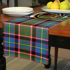 Stirling (of Keir) Tartan Crest Table Runner - Cotton table runner