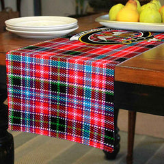 Straiton Tartan Crest Table Runner - Cotton table runner