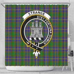 Strange (or Strang) Tartan Crest Shower Curtain