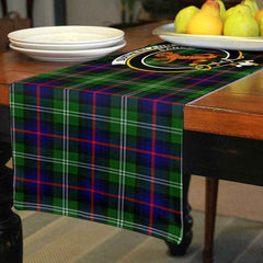 Sutherland I Tartan Crest Table Runner - Cotton table runner