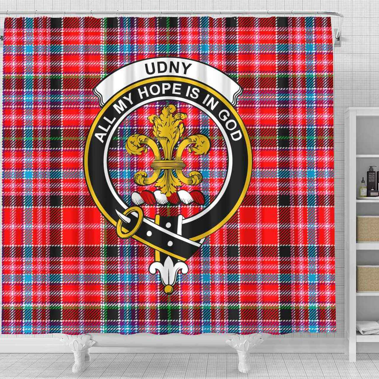 Udny Tartan Crest Shower Curtain