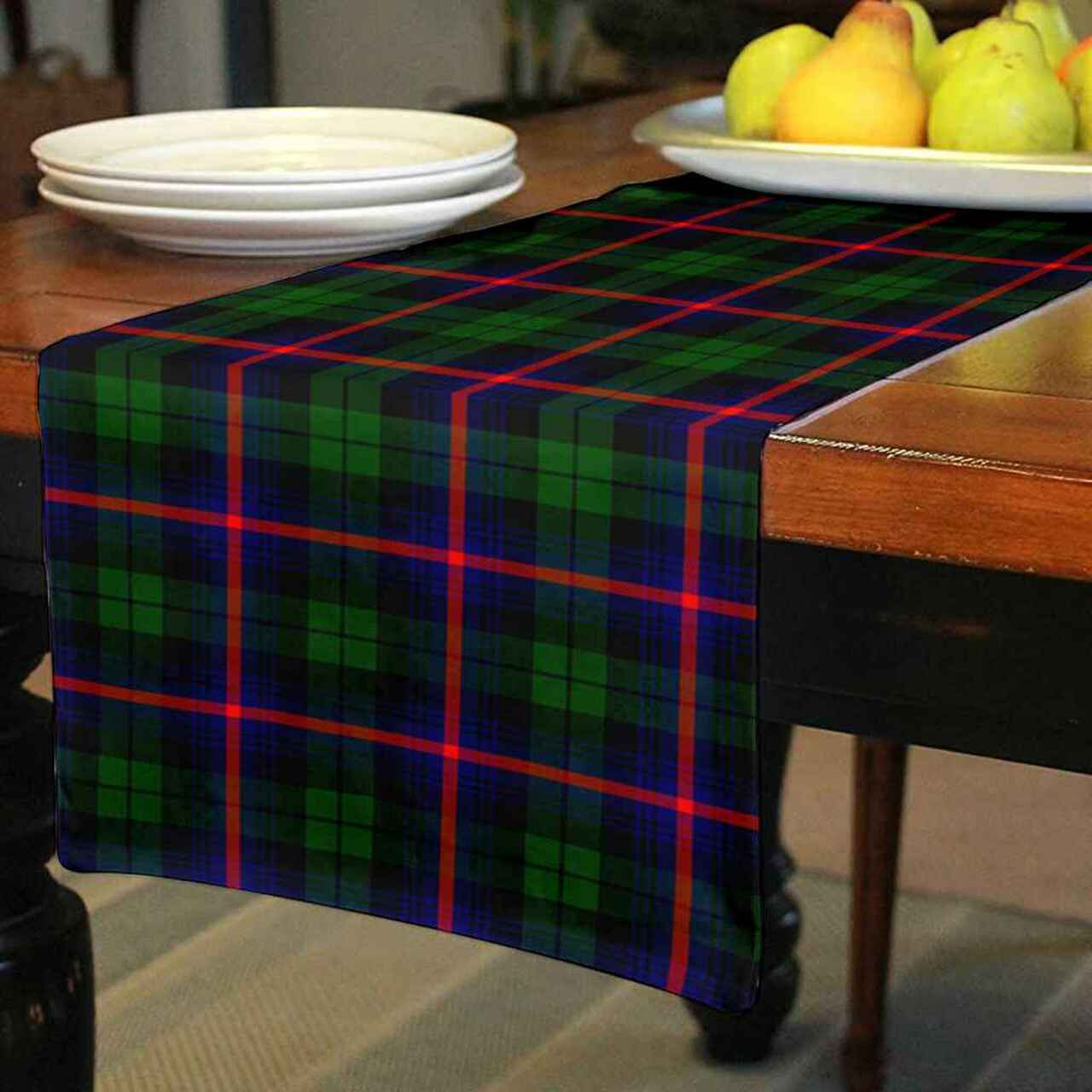 Urquhart Modern Tartan Table Runner - Cotton table runner