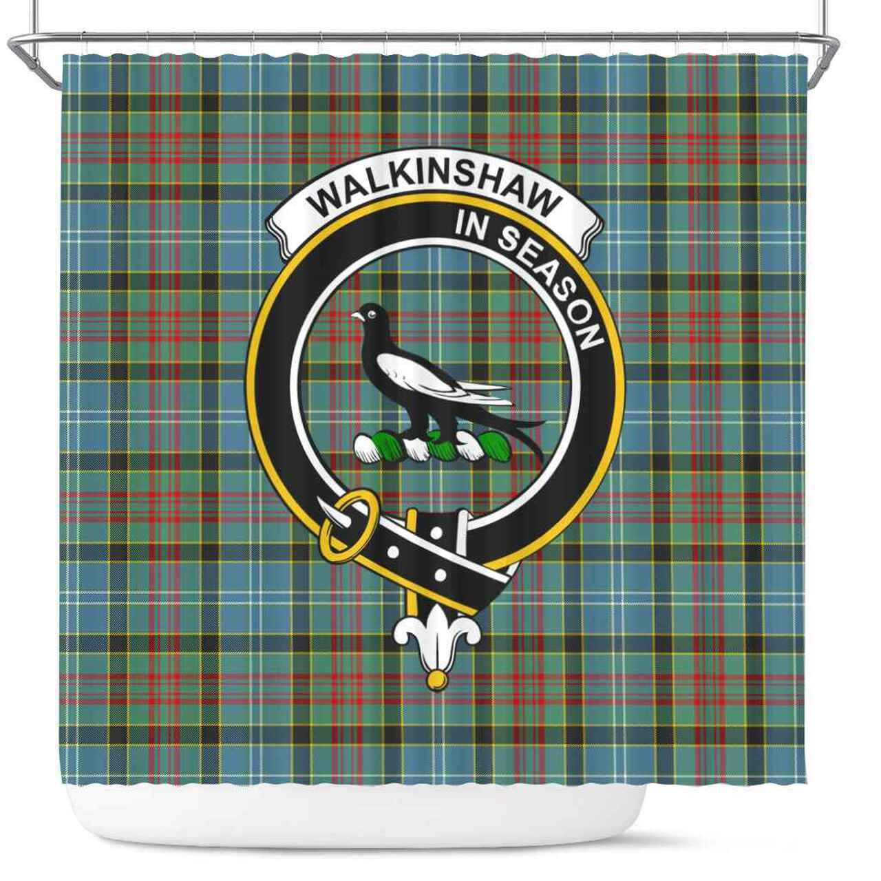 Walkinshaw Tartan Crest Shower Curtain