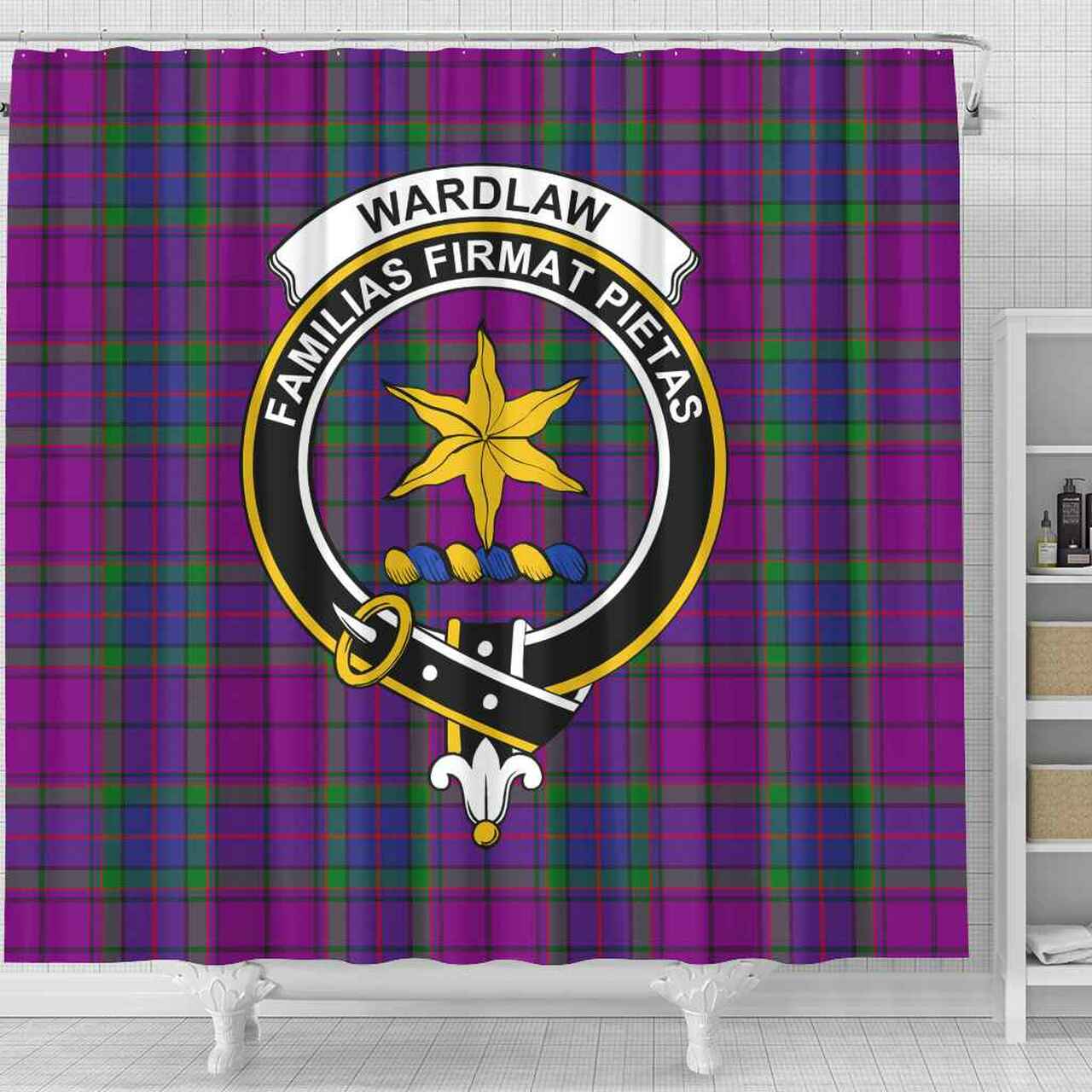 Wardlaw Tartan Crest Shower Curtain