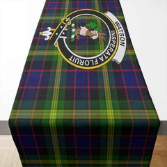 Watson Tartan Crest Table Runner - Cotton table runner