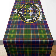 Whitelaw Tartan Crest Table Runner - Cotton table runner