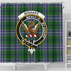 Wishart Tartan Crest Shower Curtain