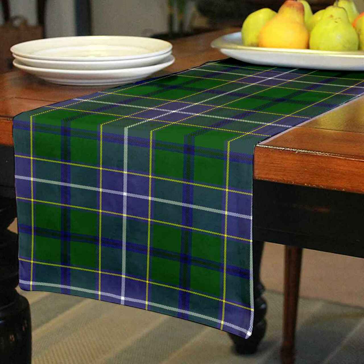 Wishart Hunting Modern Tartan Table Runner - Cotton table runner