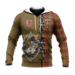 Scrymgeour Tartan Hoodie - Lion Rampant And Celtic Thistle Style