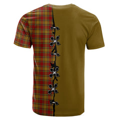 Scrymgeour Tartan T-shirt - Lion Rampant And Celtic Thistle Style