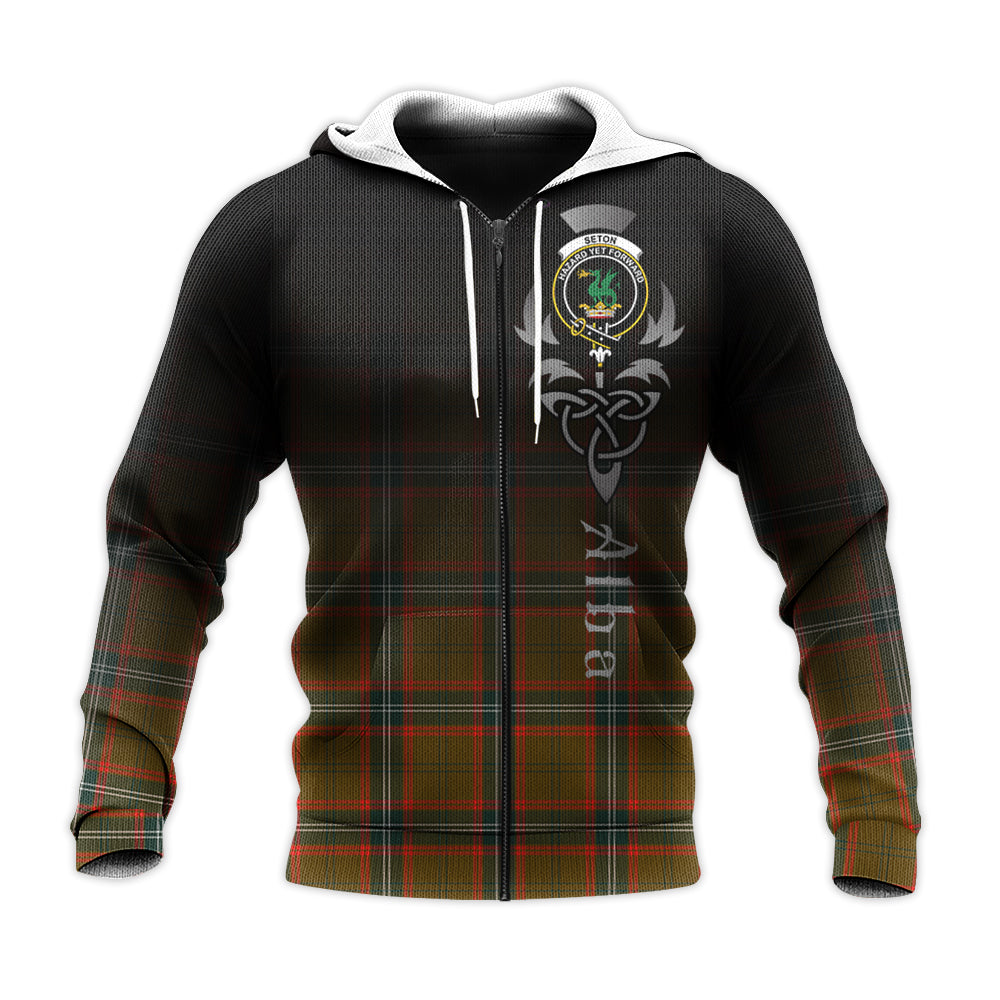 Seton Hunting Modern Tartan Hoodie - Alba Celtic Style