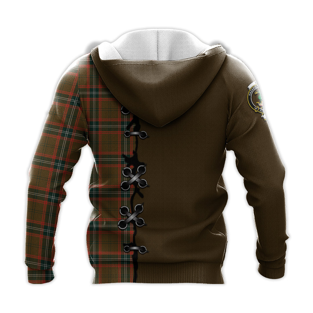 Seton Hunting Modern Tartan Hoodie - Lion Rampant And Celtic Thistle Style