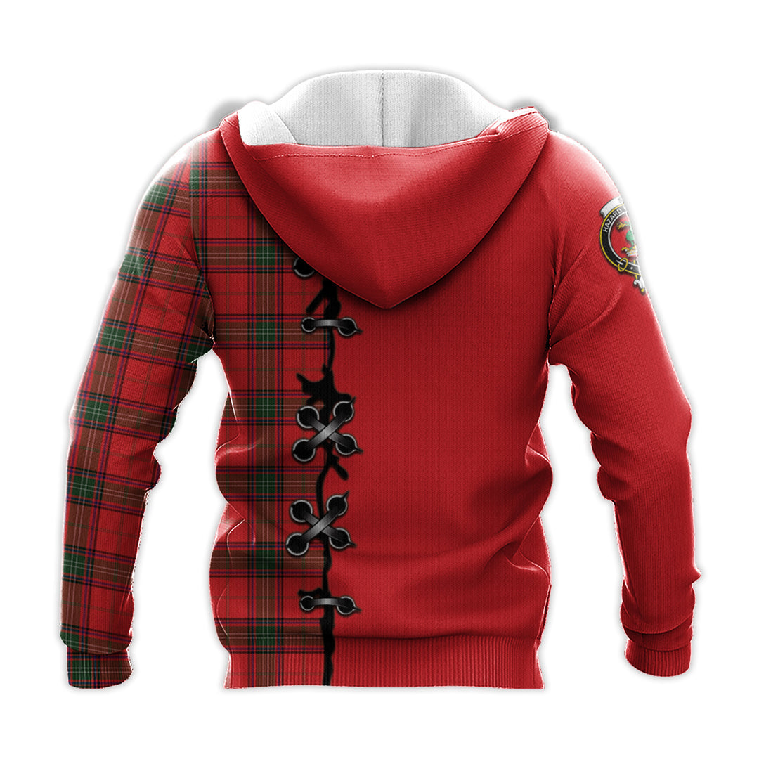 Seton Modern Tartan Hoodie - Lion Rampant And Celtic Thistle Style