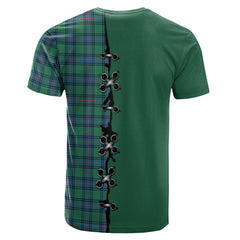 Shaw Ancient Tartan T-shirt - Lion Rampant And Celtic Thistle Style