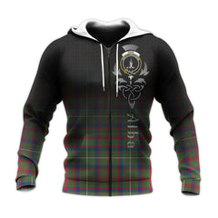 Shaw Green Modern Tartan Hoodie - Alba Celtic Style