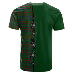 Shaw of Tordarroch Green Hunting Tartan T-shirt - Lion Rampant And Celtic Thistle Style