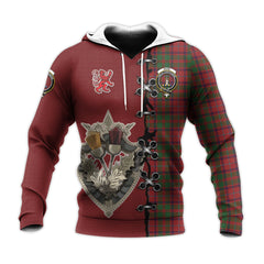 Shaw of Tordarroch Red Dress Tartan Hoodie - Lion Rampant And Celtic Thistle Style