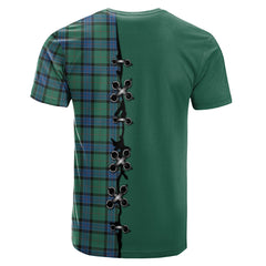 Sinclair Hunting Ancient Tartan T-shirt - Lion Rampant And Celtic Thistle Style