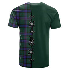 Sinclair Hunting Modern Tartan T-shirt - Lion Rampant And Celtic Thistle Style