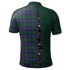 Sinclair Hunting Modern Tartan Polo Shirt - Lion Rampant And Celtic Thistle Style