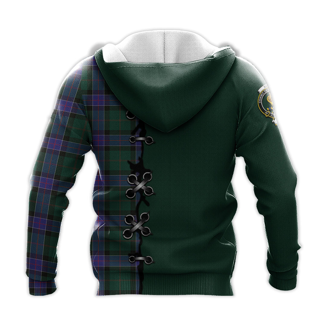 Sinclair Hunting Modern Tartan Hoodie - Lion Rampant And Celtic Thistle Style